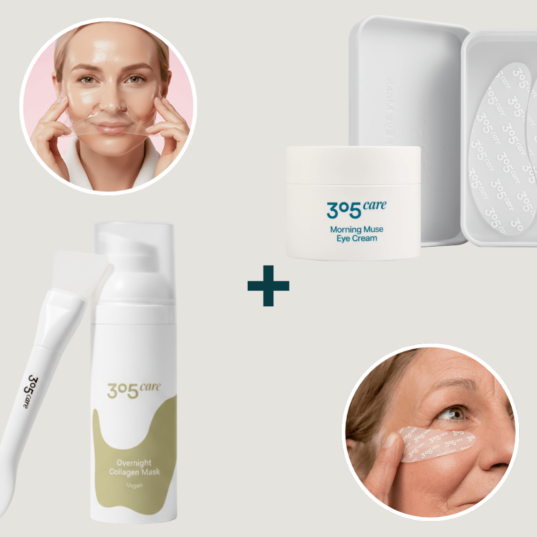 Day-to-Night Revive Set - Morning Glow Eye Care Duo + Overnight Collagen Mask